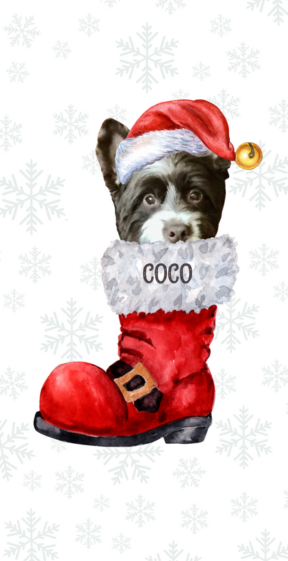 Pet Ornament with Santa Hat in Santa's Boot