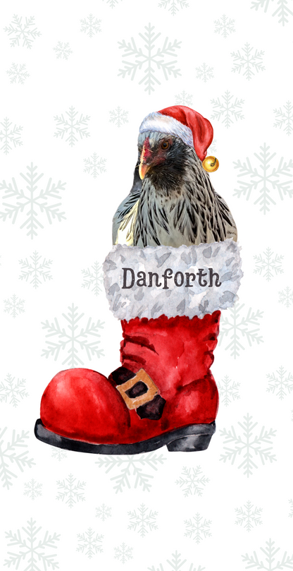 Pet Ornament with Santa Hat in Santa's Boot