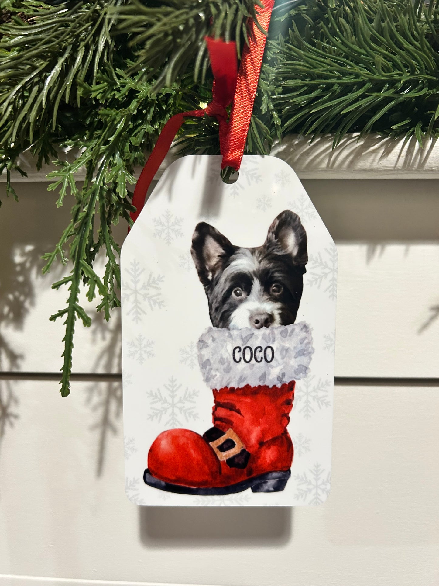 Pet Ornament in Santa Boot