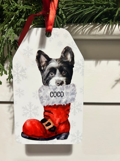 Pet Ornament in Santa Boot