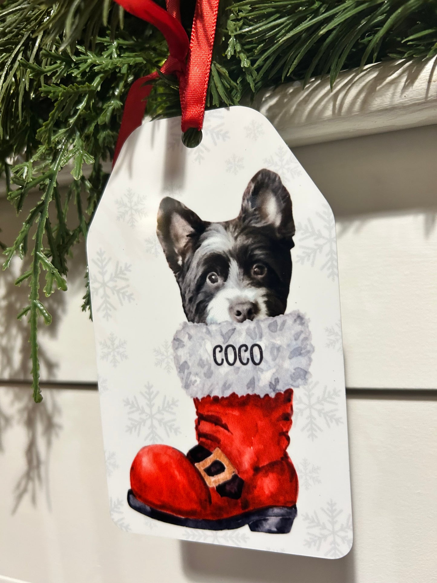 Pet Ornament in Santa Boot