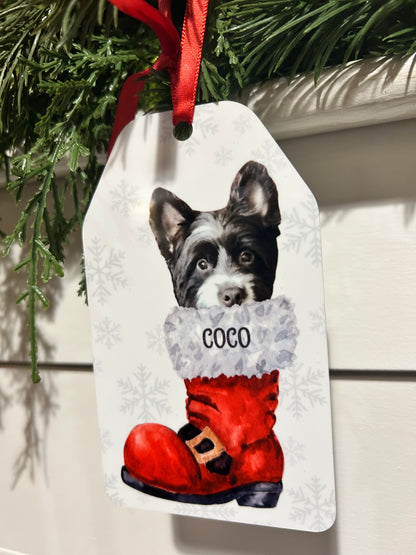 Pet Ornament in Santa Boot